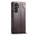 Samsung Galaxy A14 5G Suteni Baroque Calf Texture Buckle Wallet Leather Phone Case - Brown