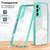 Samsung Galaxy A25 5G 3 in 1 Clear TPU Color PC Frame Phone Case - Light Green