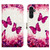 Samsung Galaxy A25 5G 3D Painting Horizontal Flip Leather Phone Case - Rose Butterfly