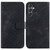 Samsung Galaxy A25 5G 7-shaped Embossed Leather Phone Case - Black