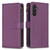 Samsung Galaxy A25 5G 9 Card Slots Zipper Wallet Leather Flip Phone Case - Dark Purple