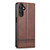 Samsung Galaxy A25 5G AZNS Magnetic Calf Texture Flip Leather Phone Case - Dark Brown