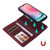 Samsung Galaxy A25 5G BETOPNICE BN-005 2 in 1 Detachable Imitate Genuine Leather Phone Case - Wine Red