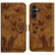 Samsung Galaxy A25 5G Butterfly Cat Embossing Flip Leather Phone Case - Brown