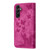 Samsung Galaxy A25 5G Butterfly Cat Embossing Flip Leather Phone Case - Pink