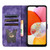 Samsung Galaxy A25 5G Butterfly Cat Embossing Flip Leather Phone Case - Purple