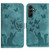 Samsung Galaxy A25 5G Butterfly Cat Embossing Flip Leather Phone Case - Wathet Samsung Galaxy A25 5G Butterfly Cat Embossing Flip Leather Phone Case - Wathet