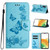 Samsung Galaxy A25 5G Butterfly Embossed Flip Leather Phone Case - Blue