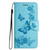 Samsung Galaxy A25 5G Butterfly Embossed Flip Leather Phone Case - Blue