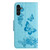 Samsung Galaxy A25 5G Butterfly Embossed Flip Leather Phone Case - Blue