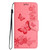 Samsung Galaxy A25 5G Butterfly Embossed Flip Leather Phone Case - Pink