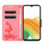 Samsung Galaxy A25 5G Butterfly Embossed Flip Leather Phone Case - Pink