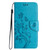 Samsung Galaxy A25 5G Butterfly Flower Pattern Flip Leather Phone Case - Blue