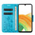 Samsung Galaxy A25 5G Butterfly Flower Pattern Flip Leather Phone Case - Blue