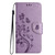 Samsung Galaxy A25 5G Butterfly Flower Pattern Flip Leather Phone Case - Light Purple