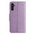 Samsung Galaxy A25 5G Butterfly Flower Pattern Flip Leather Phone Case - Light Purple