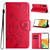 Samsung Galaxy A25 5G Butterfly Flower Pattern Flip Leather Phone Case - Red