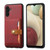 Samsung Galaxy A25 5G Calfskin Card Slot TPU + PU Phone Case - Red