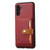 Samsung Galaxy A25 5G Calfskin Card Slot TPU + PU Phone Case - Red