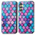 Samsung Galaxy A25 5G CaseNeo Colorful Magnetic Leather Phone Case - Purple Scales
