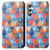 Samsung Galaxy A25 5G CaseNeo Colorful Magnetic Leather Phone Case - Rhombus Mandala