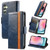 Samsung Galaxy A25 5G CaseNeo Splicing Dual Magnetic Buckle Leather Phone Case - Blue