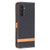 Samsung Galaxy A25 5G Color Block Denim Texture Leather Phone Case - Black