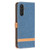 Samsung Galaxy A25 5G Color Block Denim Texture Leather Phone Case - Dark Blue