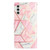 Samsung Galaxy A25 5G Colored Drawing Leather Phone Case - Pink Marble