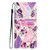 Samsung Galaxy A25 5G Colored Drawing Leather Phone Case - Purple Marble