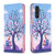Samsung Galaxy A25 5G Colored Drawing Pattern Leather Phone Case - Owl