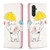 Samsung Galaxy A25 5G Colored Drawing Pattern Leather Phone Case - Umbrella Elephant