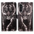 Samsung Galaxy A25 5G Colored Drawing Pattern Plain Weave Leather Phone Case - Black And White Tiger