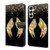 Samsung Galaxy A25 5G Crystal 3D Shockproof Protective Leather Phone Case - Golden Wings