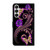 Samsung Galaxy A25 5G Crystal 3D Shockproof Protective Leather Phone Case - Purple Flower Butterfly