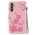 Samsung Galaxy A25 5G Crystal Texture Colored Drawing Leather Phone Case - Cherry Blossoms