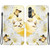 Samsung Galaxy A25 5G Crystal Texture Colored Drawing Leather Phone Case - Gold Butterfly Epiphyllum