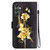 Samsung Galaxy A25 5G Crystal Texture Colored Drawing Leather Phone Case - Gold Butterfly Rose