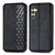 Samsung Galaxy A25 5G Cubic Grid Pressed Magnetic Leather Phone Case - Black