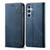 Samsung Galaxy A25 5G Denim Texture Casual Style Horizontal Flip Leather Case - Blue