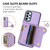 Samsung Galaxy A25 5G DF-09 Crossbody Litchi texture Card Bag Design PU Phone Case - Purple