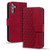 Samsung Galaxy A25 5G Diamond Buckle Leather Phone Case with Lanyard - Wine Red