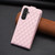 Samsung Galaxy A25 5G Diamond Lattice Vertical Flip Leather Phone Case - Pink