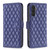 Samsung Galaxy A25 5G Diamond Lattice Wallet Flip Leather Phone Case - Blue