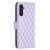 Samsung Galaxy A25 5G Diamond Lattice Wallet Flip Leather Phone Case - Purple