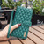 Samsung Galaxy A25 5G Diamond Lattice Zipper Wallet Leather Flip Phone Case - Green