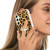 Samsung Galaxy A25 5G Electroplating Dual-side IMD Phone Case with Ring Holder - Leopard Print