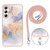 Samsung Galaxy A25 5G Electroplating IMD TPU Phone Case with Lanyard - White Marble