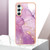 Samsung Galaxy A25 5G Electroplating Marble Dual-side IMD Phone Case - Purple 001