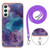 Samsung Galaxy A25 5G Electroplating Marble Dual-side IMD Phone Case with Lanyard - Purple 016